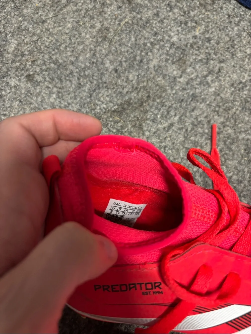 adidas Kids Predator Soccer Cleats - Bright Red & White